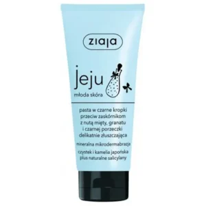Ziaja Jeju Pasta w czarne kropki – delikatnie złuszczająca pasta przeciw zaskórnikom 75ml