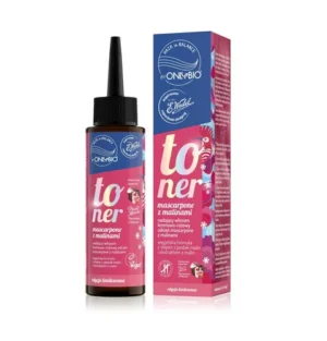 OnlyBio OnlyBio x Wedel, Hair in Balance, Ptasie Mleczko Mascarpone z Malinami, Toner nadający włosom kremowo-różowy odcień mascarpone z malinami 100ml