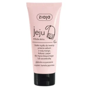 Ziaja Jeju Białe Mydło do twarzy – przeciw sebum z nutą mango, kokosa i papai 75ml