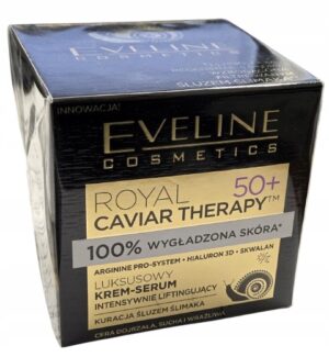 Eveline Royal Snail – skoncentrowany krem/serum intensywnie liftingujący 50+ z kuracją śluzem ślimaka