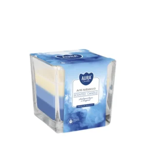 AURA CANDLES – Anti Tobacco – trójkolorowa świeca zapachowa 170 g