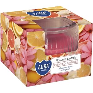 Aura Flowers Petals Scented Candle – aromatyczna świeca zapachowa do domu