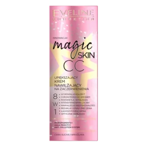 Eveline Magic Skin CC – upiększający  krem CC 8 w 1 na zaczerwienienia i nierówny koloryt