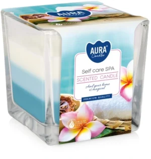 AURA CANDLES – Self Care Spa – trójkolorowa świeca zapachowa 170 g