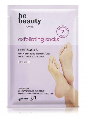 Be Beauty Exfoliating Socks AHA + BHA – Smoothies i Złuszcza Suchą Skórę, 1 para (20ml)