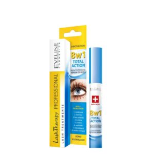 Eveline Cosmetics Skoncentrowane serum do rzęs 8w1 – kompleksowa regeneracja i widocznie mocniejsze rzęsy 10ml