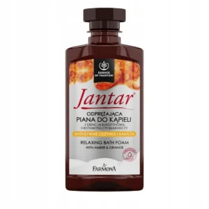 Jantar Relaksująca Piana do Kąpieli z Esencją Bursztynową i Ekstraktem z Pomarańczy, 330 ml