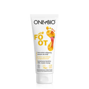 OnlyBio Naturalnie Odżywczy Balsam do Stóp – Przeciw Szorstkości i Zrogowaceniom, Botaniczna Lanolina, CBD, Masło Mango 75 ml