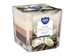 Świeca Zapachowa 3-Kolorowa – Wanilia, 170 g, ok. 32h palenia