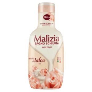 Malizia Shower Bath Foam Setificante Talco 1L – włoski płyn do kąpieli o zapachu talku