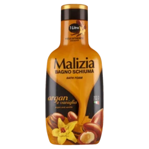 Malizia Bath Foam Argan & Wanilia 1L – kremowy włoski płyn do kąpieli