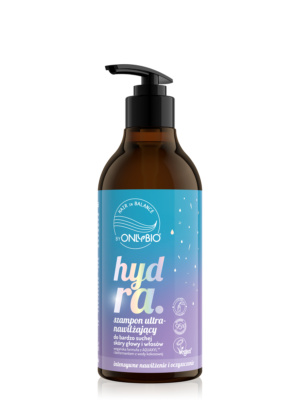 OnlyBio Szampon Hydra – ultra nawilżający do bardzo suchej skóry głowy i włosów, 400 ml
