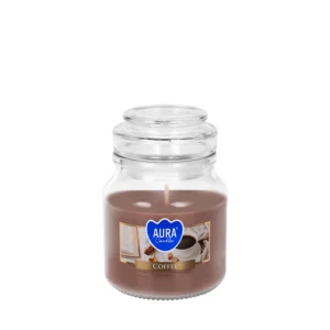 Bispol Aura Świeca Zapachowa „Coffee” 120 g – aromat świeżo parzonej kawy, czas palenia ok. 28h