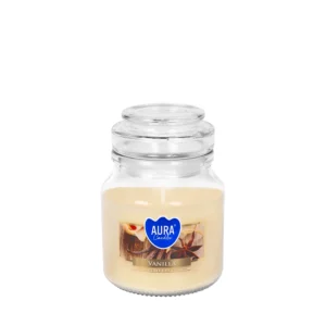 Bispol Aura Świeca Zapachowa „Vanilla” 120 g – ciepły, słodki aromat wanilii, czas palenia ok. 28h