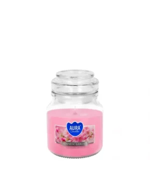 Bispol Aura Świeca Zapachowa „Japanese Garden” 120 g – harmonijny, świeżo-kwiatowy aromat, czas palenia ok. 28h