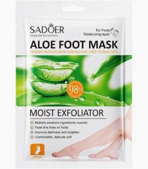 SADOER Aloe Foot Mask – Nawilżająca i regenerująca maska do stóp z aloesem
